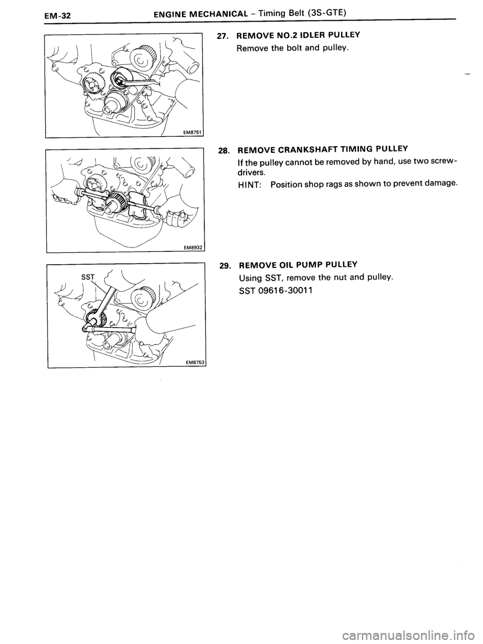 TOYOTA MR-2 1991  Factory Repair Manual 