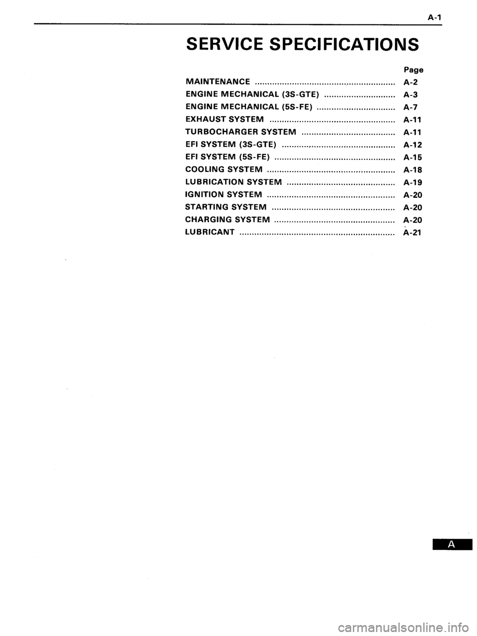 TOYOTA MR-2 1991  Factory Repair Manual 