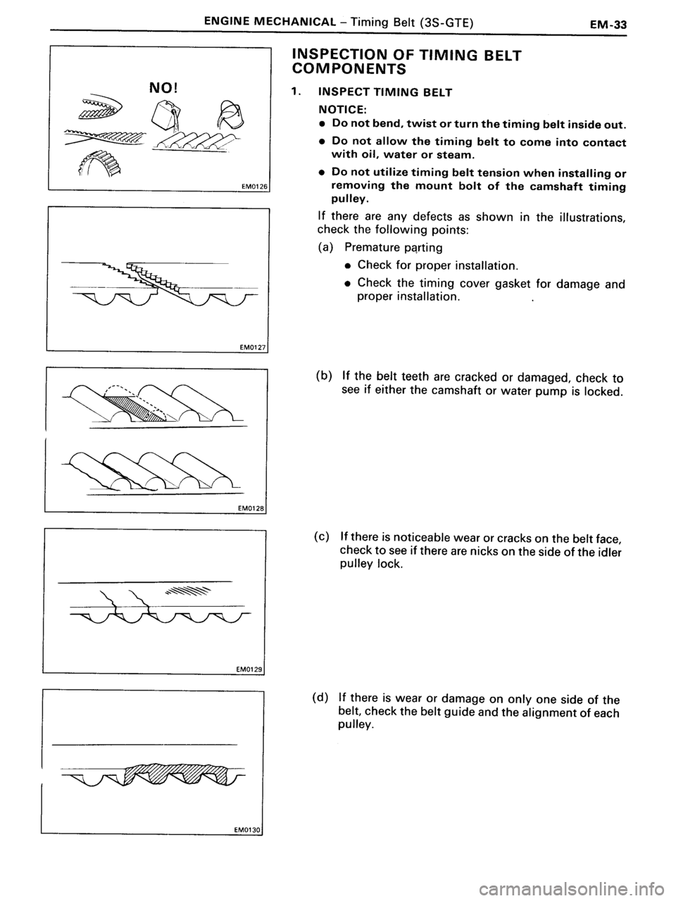 TOYOTA MR-2 1991  Factory Repair Manual 