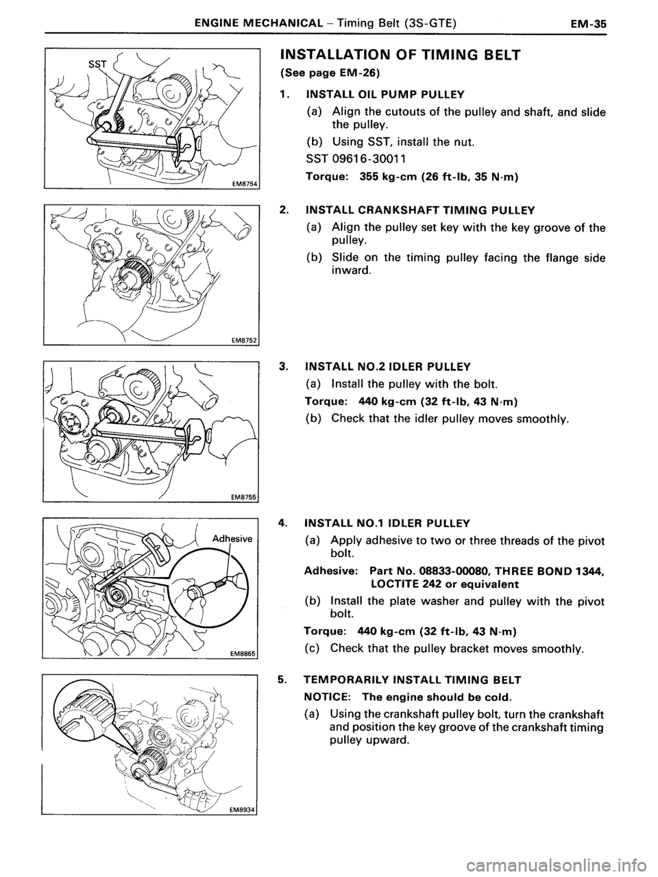 TOYOTA MR-2 1991  Factory Repair Manual 