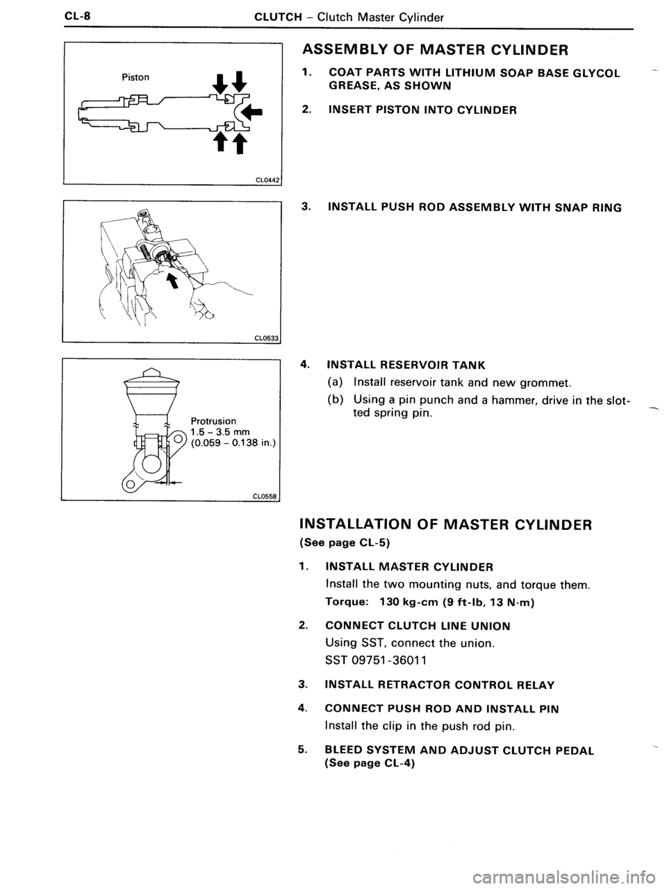 TOYOTA MR-2 1991  Factory Repair Manual 