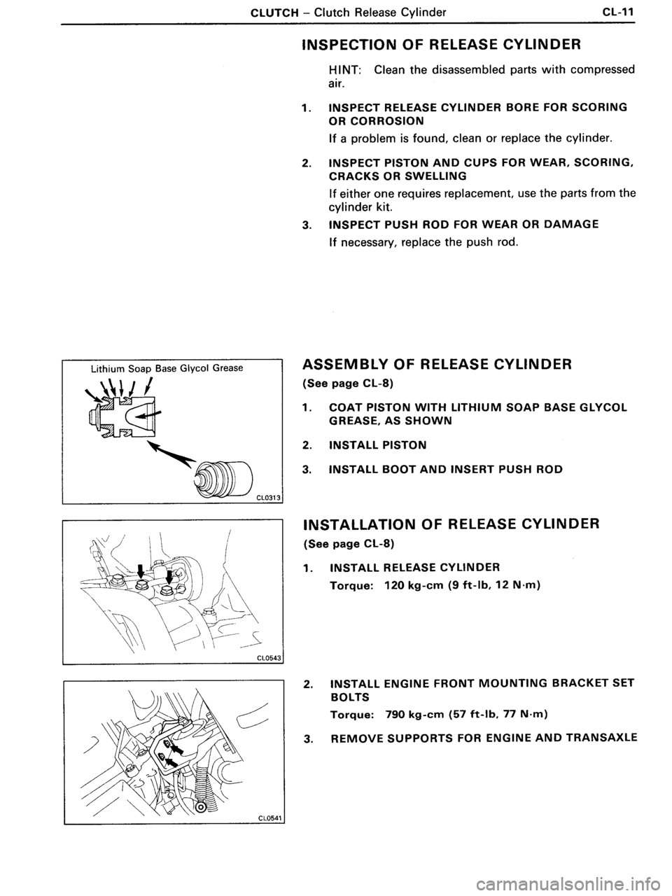 TOYOTA MR-2 1991  Factory Repair Manual 