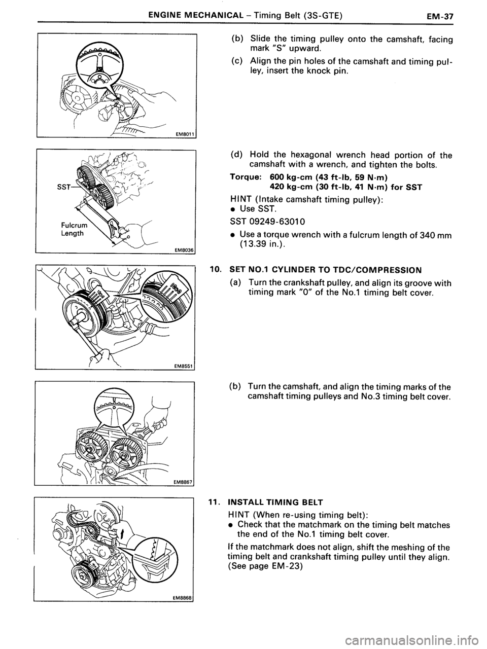 TOYOTA MR-2 1991  Factory Repair Manual 
