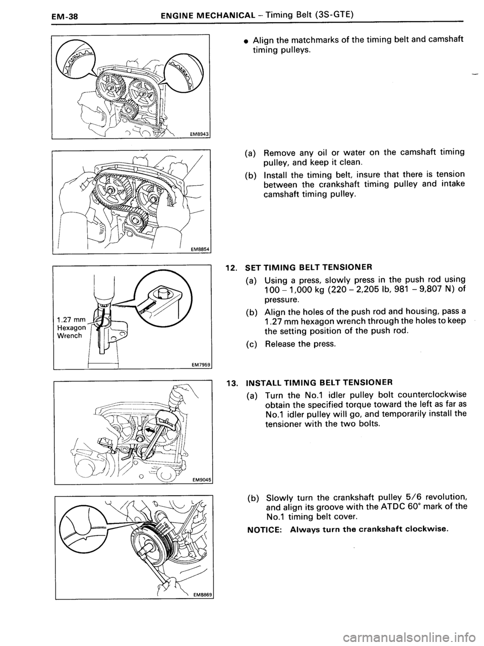 TOYOTA MR-2 1991  Factory Repair Manual 