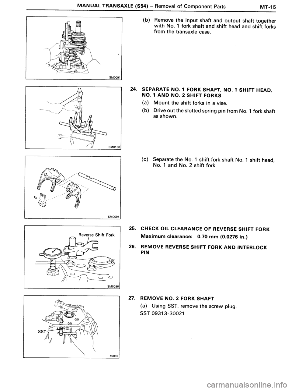 TOYOTA MR-2 1991  Factory Repair Manual 