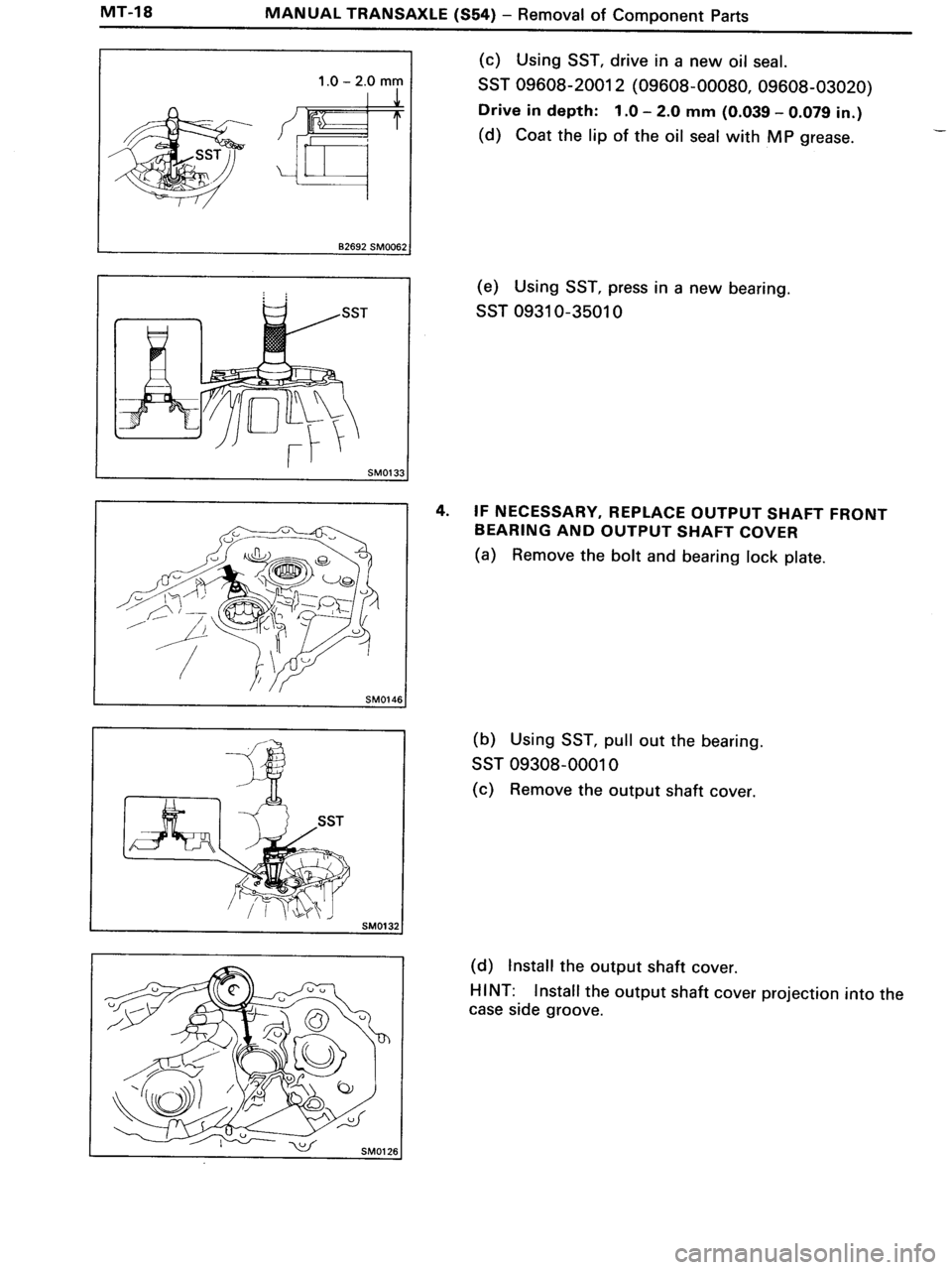 TOYOTA MR-2 1991  Factory Repair Manual 