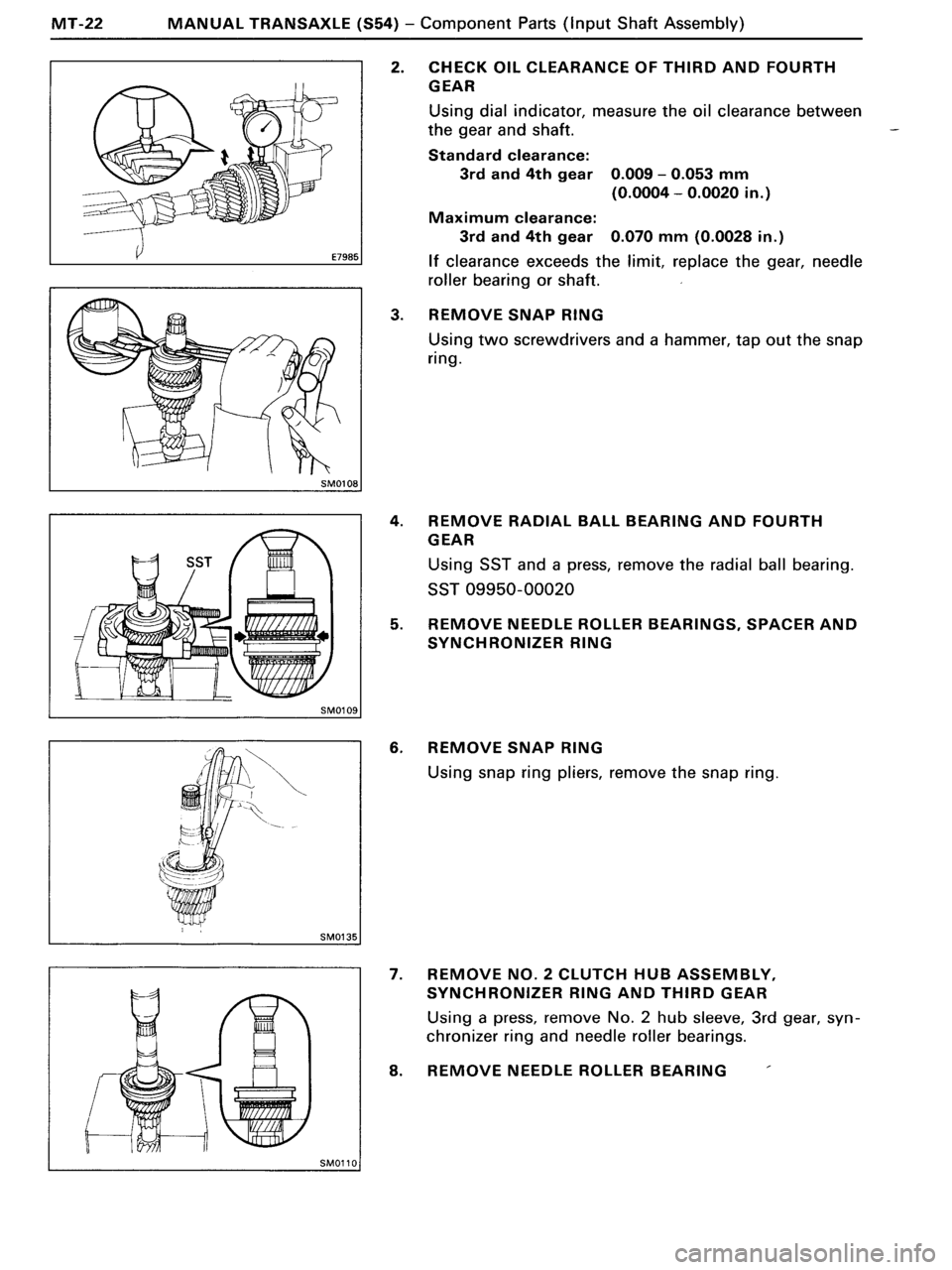 TOYOTA MR-2 1991  Factory Repair Manual 