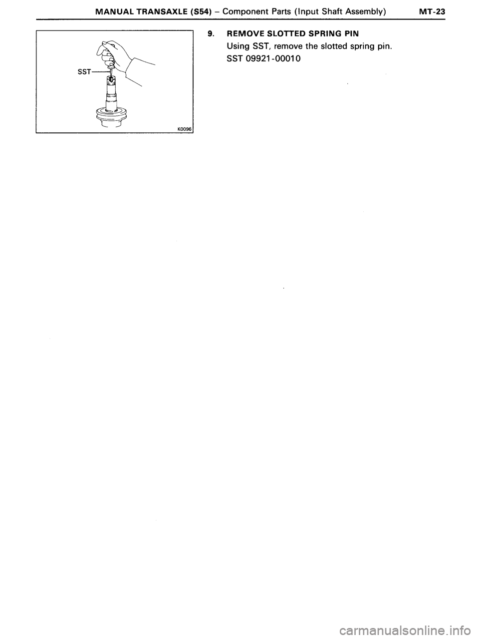 TOYOTA MR-2 1991  Factory Repair Manual 
