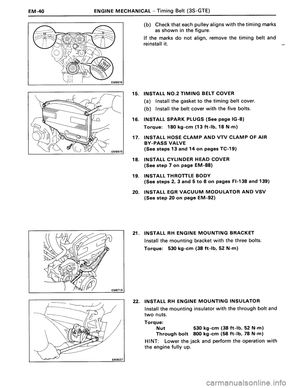 TOYOTA MR-2 1991  Factory Repair Manual 