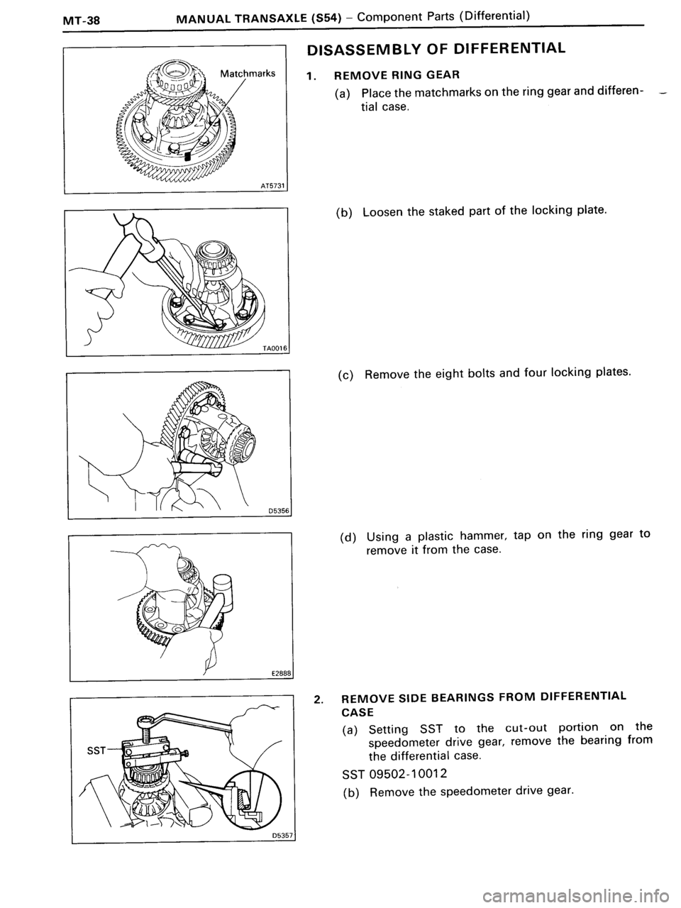 TOYOTA MR-2 1991  Factory Repair Manual 