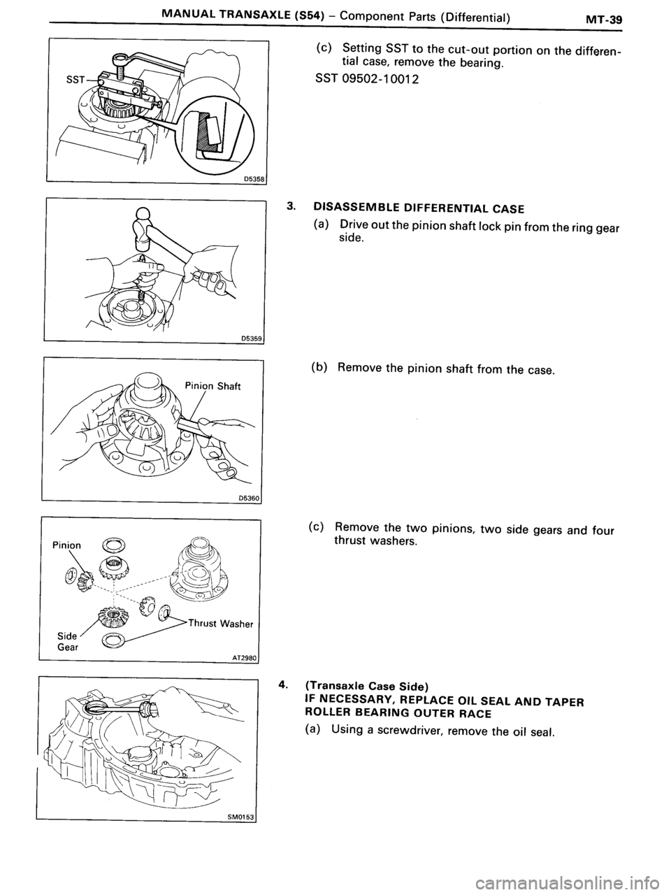 TOYOTA MR-2 1991  Factory Repair Manual 