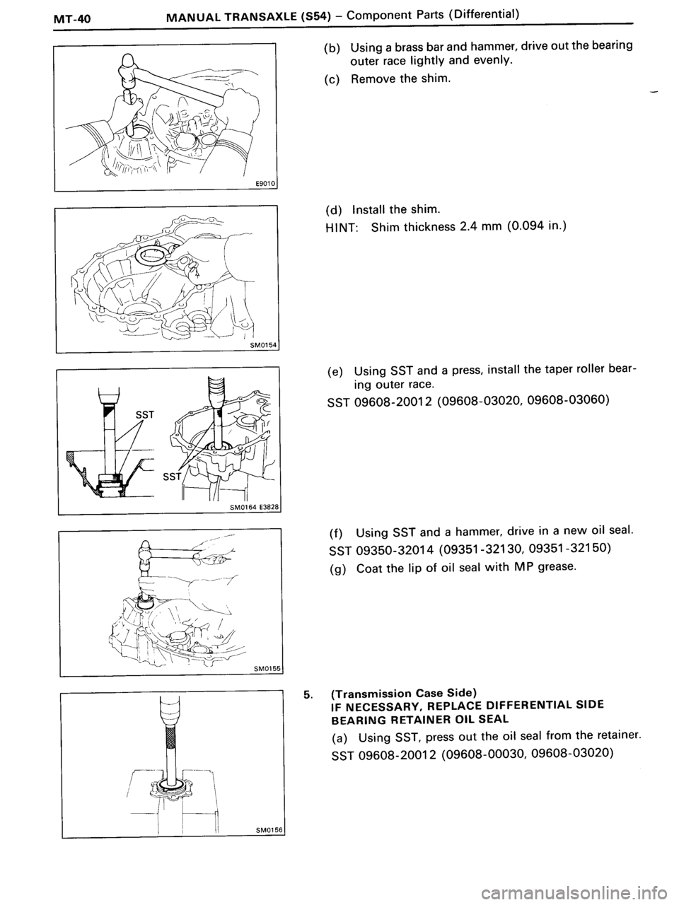 TOYOTA MR-2 1991  Factory Repair Manual 