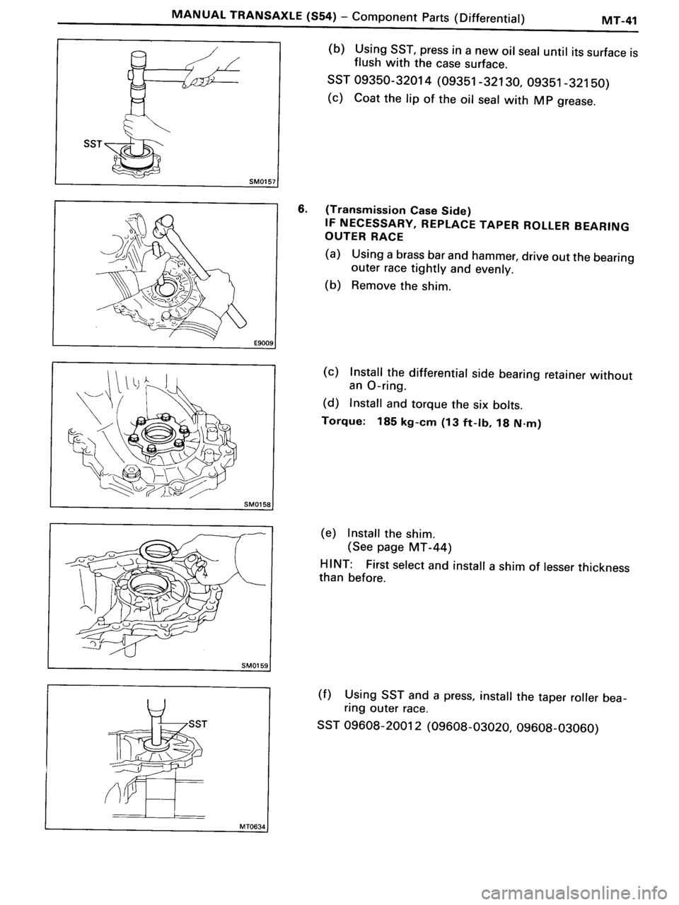 TOYOTA MR-2 1991  Factory Repair Manual 