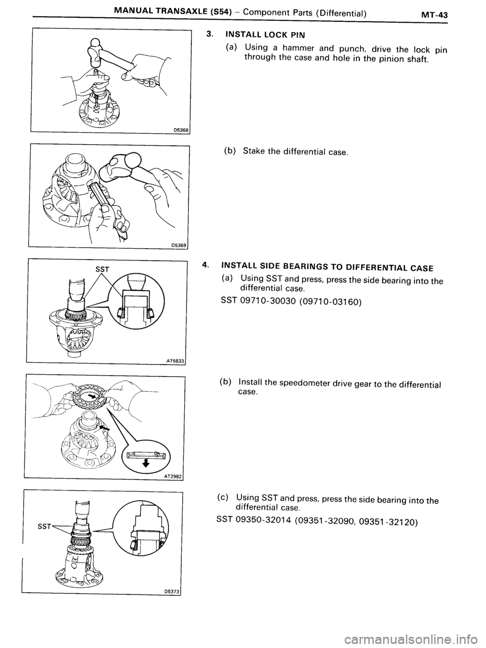TOYOTA MR-2 1991  Factory Repair Manual 