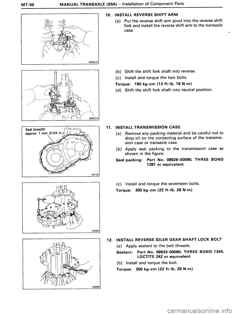 TOYOTA MR-2 1991  Factory Repair Manual 