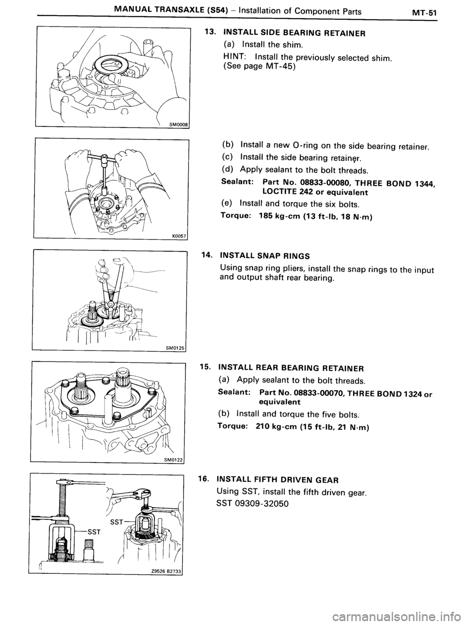 TOYOTA MR-2 1991  Factory Repair Manual 