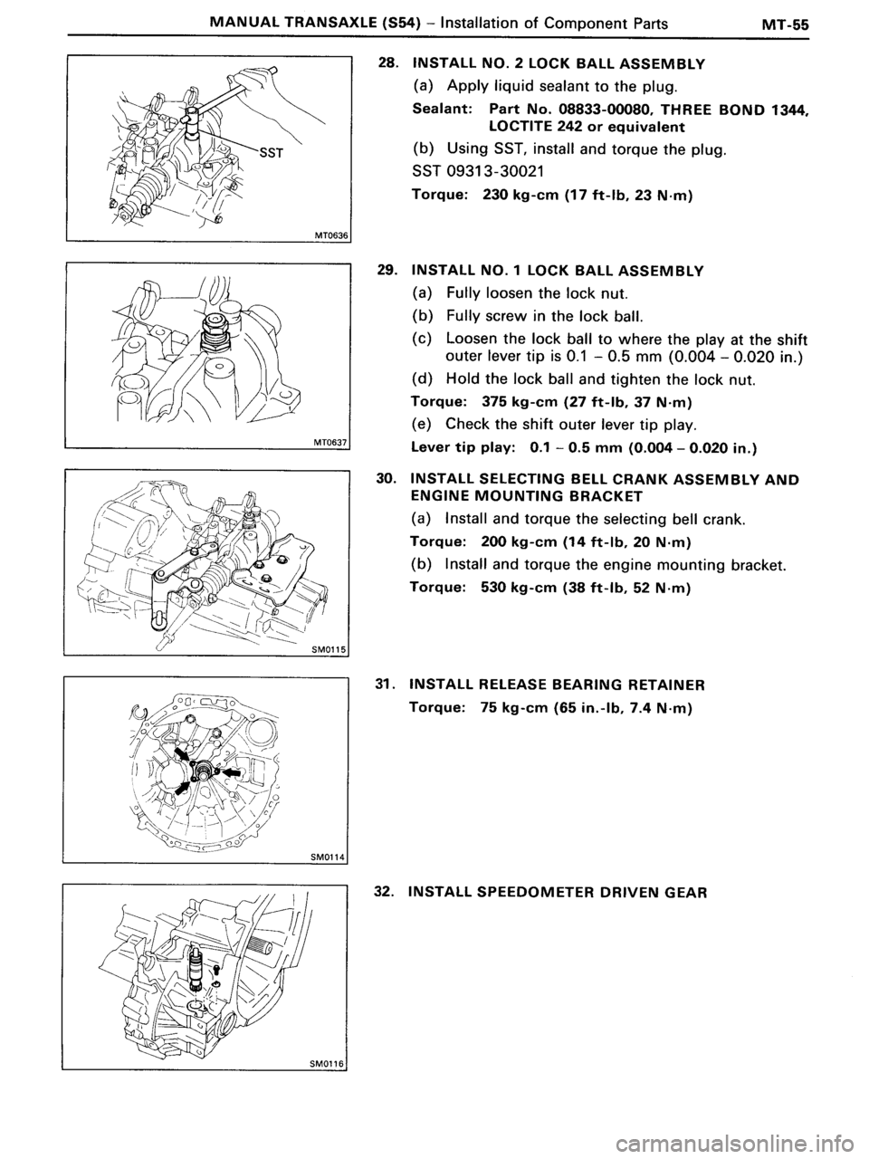 TOYOTA MR-2 1991  Factory Repair Manual 