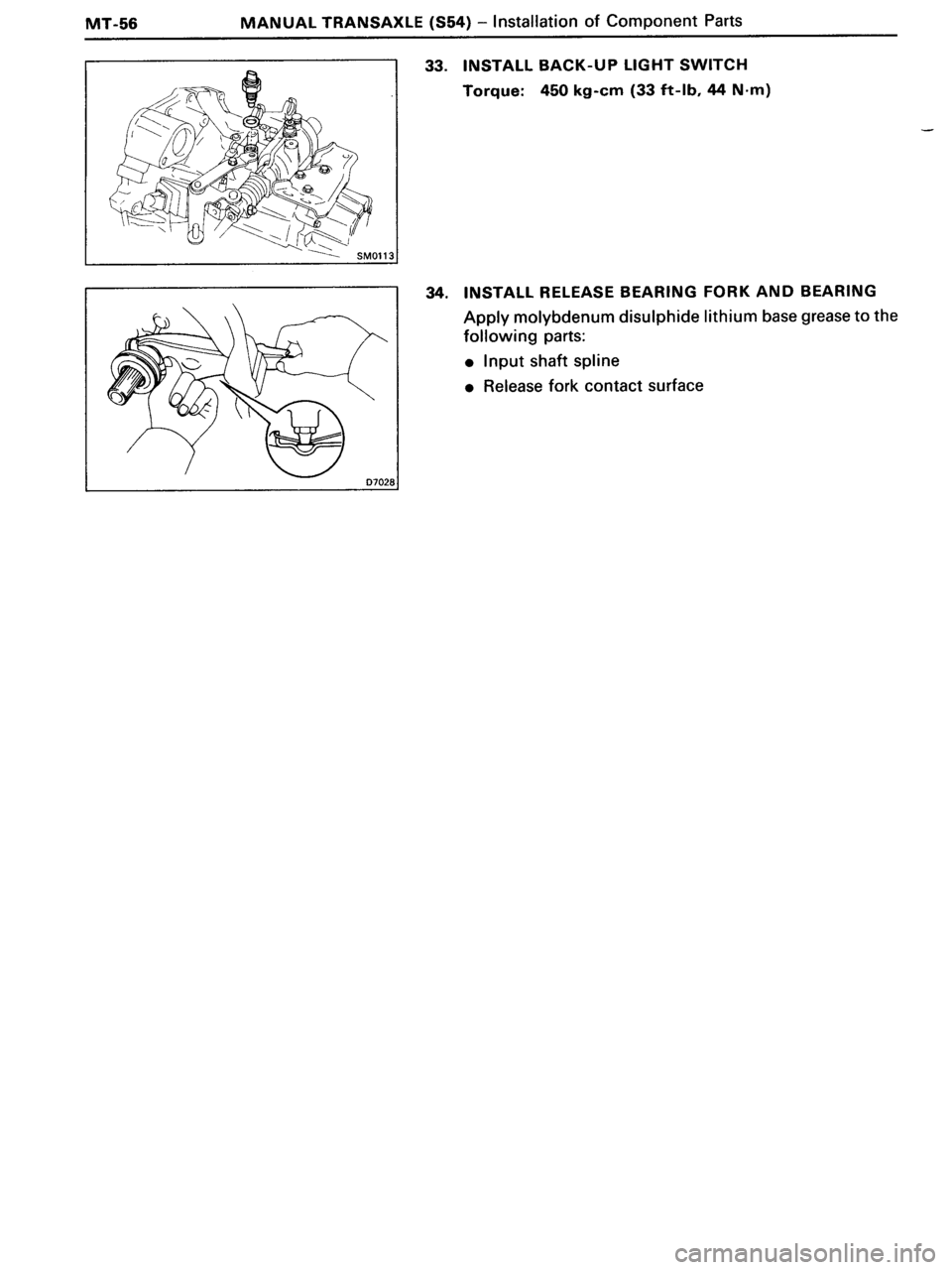 TOYOTA MR-2 1991  Factory Repair Manual 