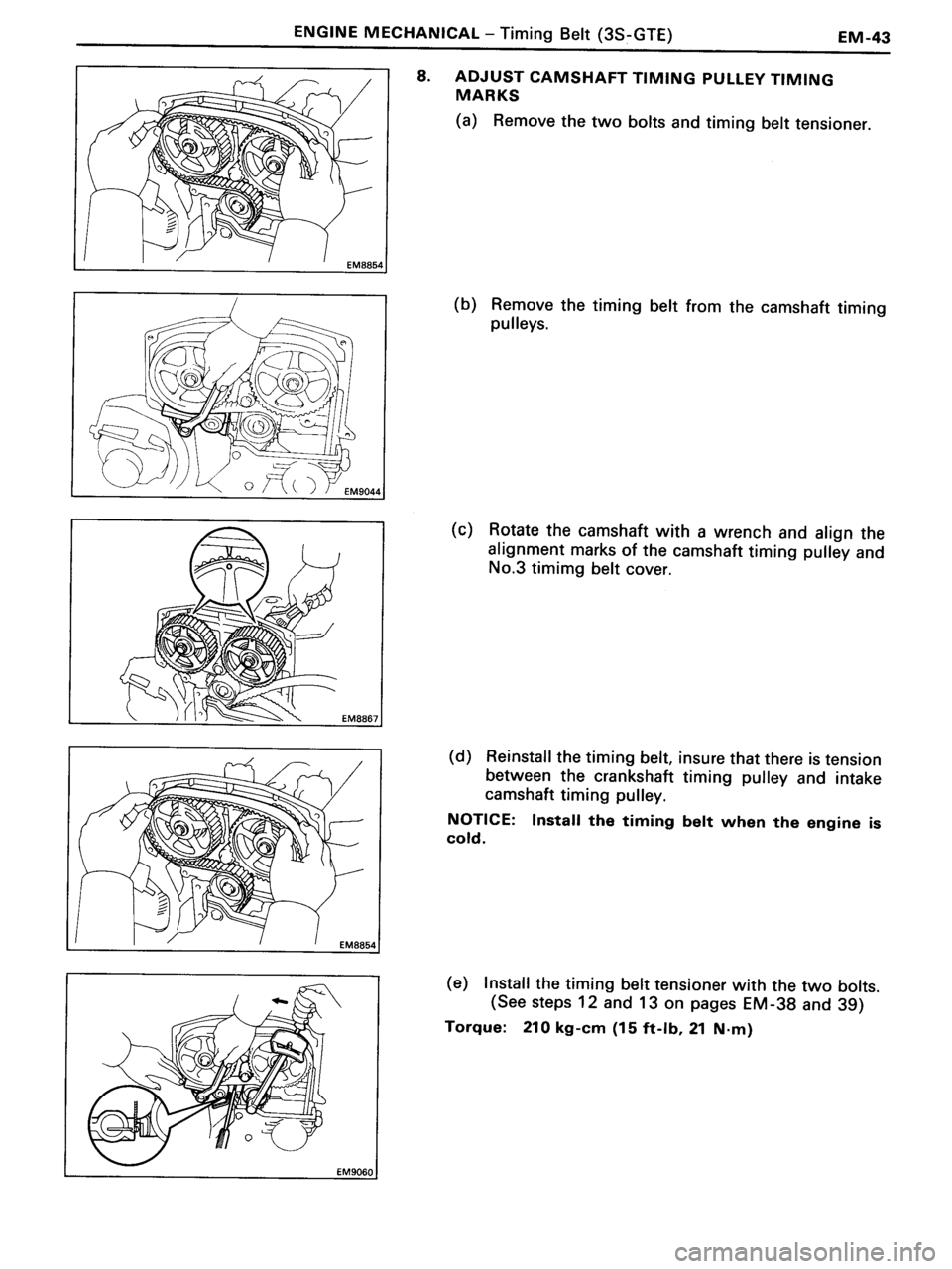 TOYOTA MR-2 1991  Factory Repair Manual 