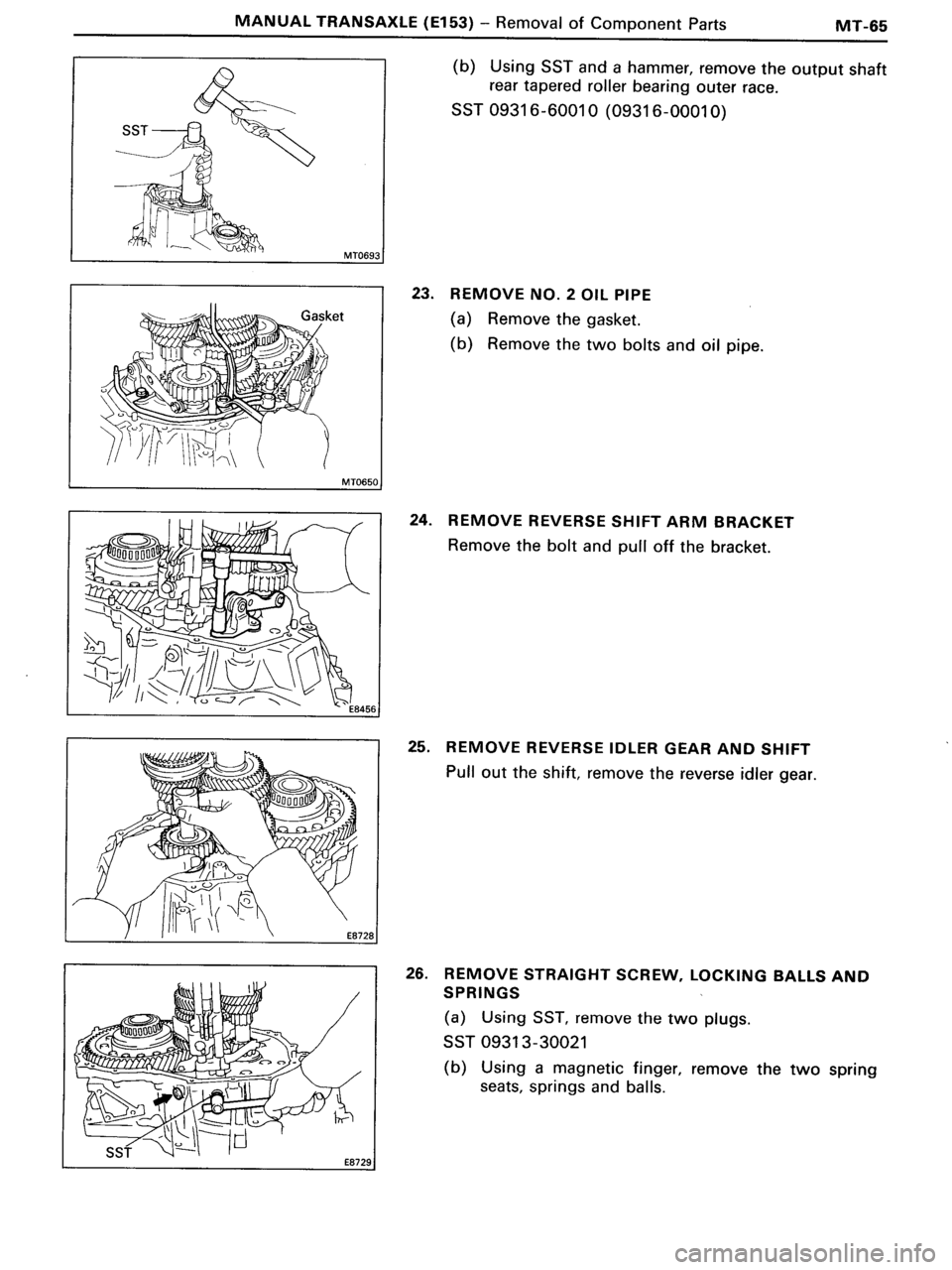 TOYOTA MR-2 1991  Factory Repair Manual 