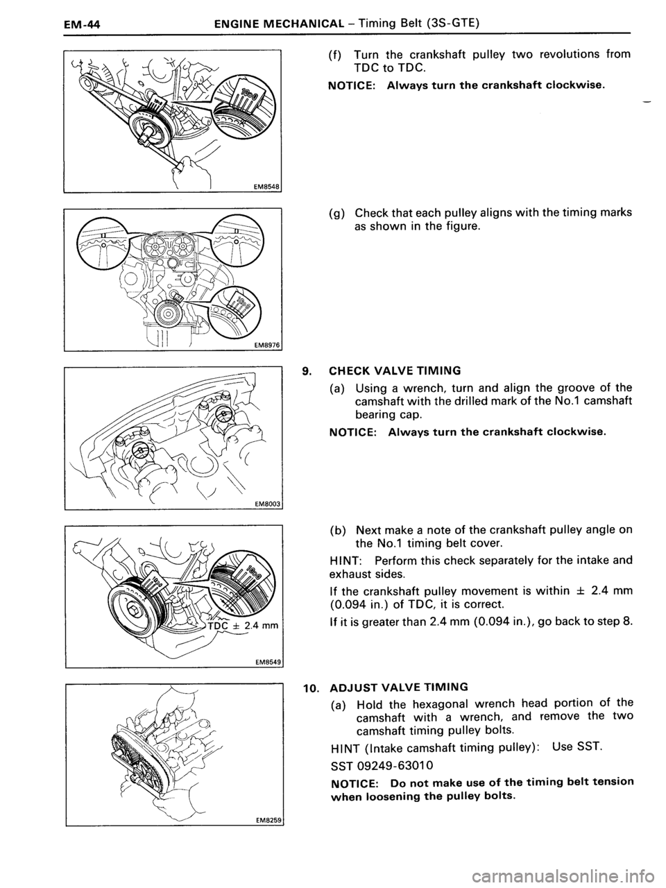 TOYOTA MR-2 1991  Factory Repair Manual 
