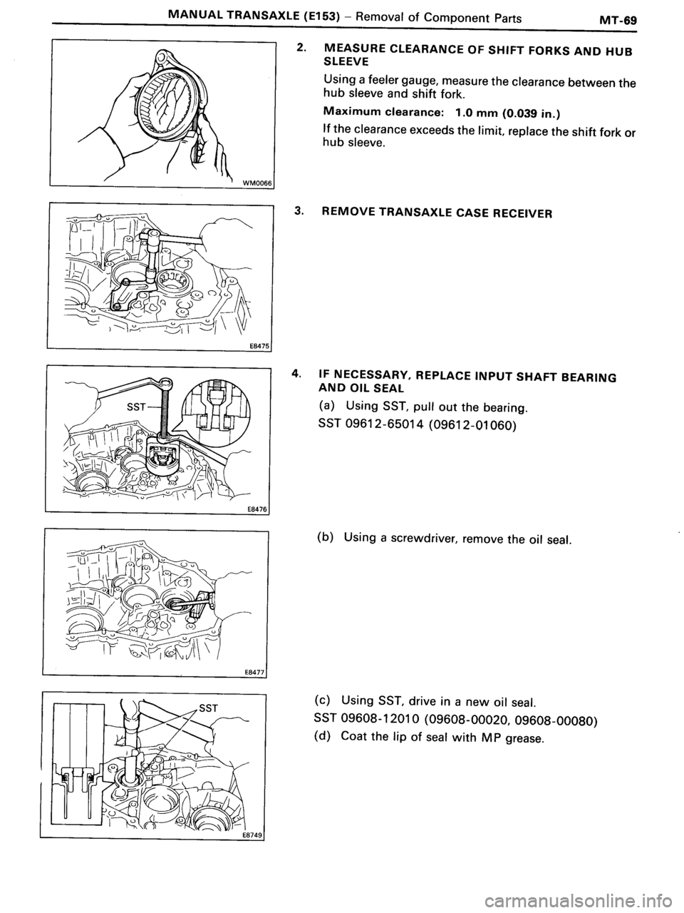 TOYOTA MR-2 1991  Factory Repair Manual 