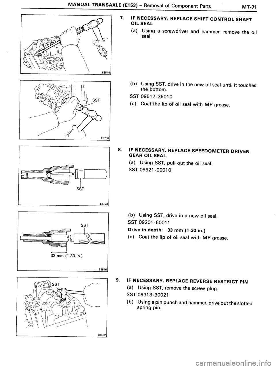 TOYOTA MR-2 1991  Factory Repair Manual 