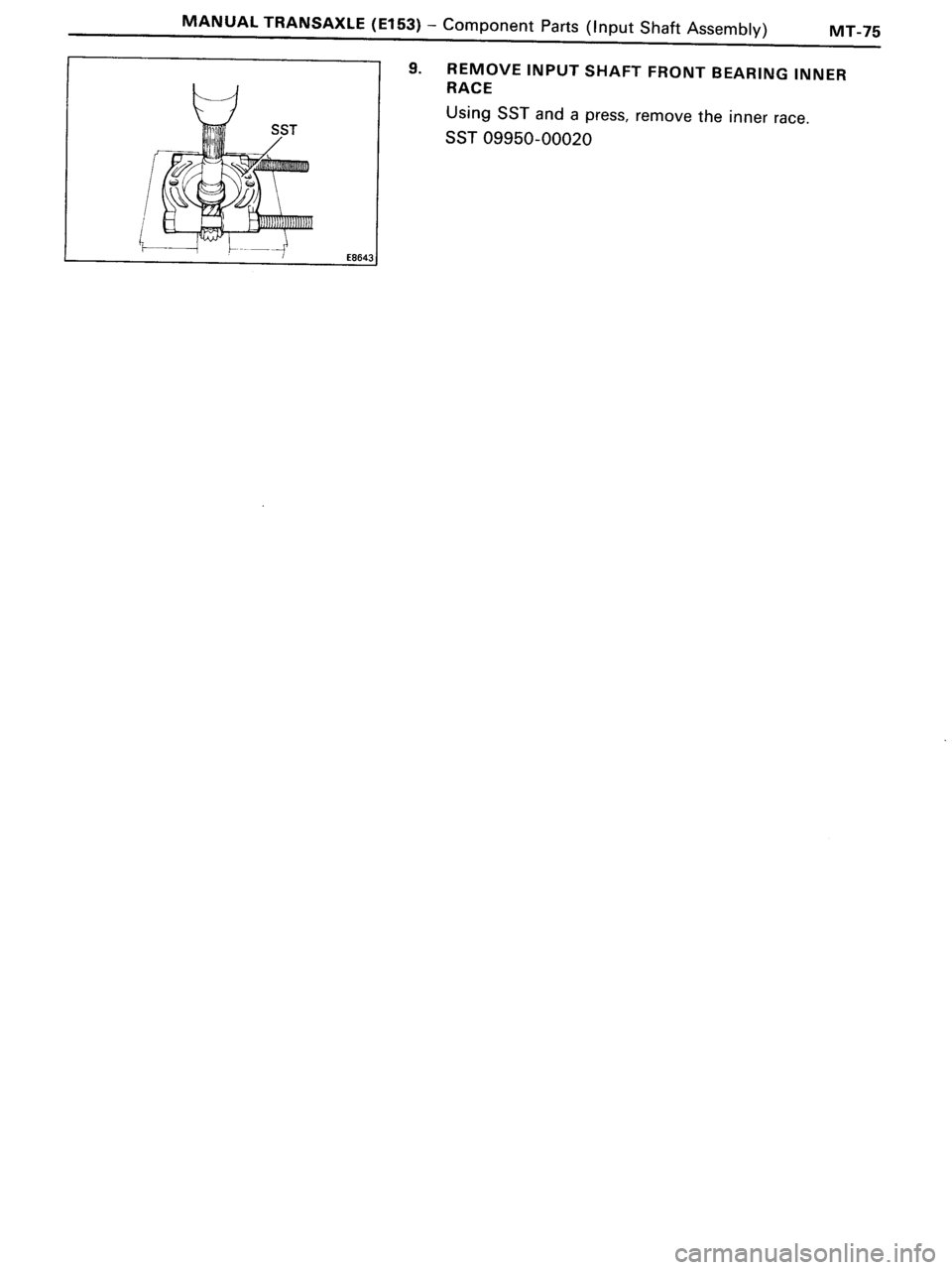 TOYOTA MR-2 1991  Factory Repair Manual 