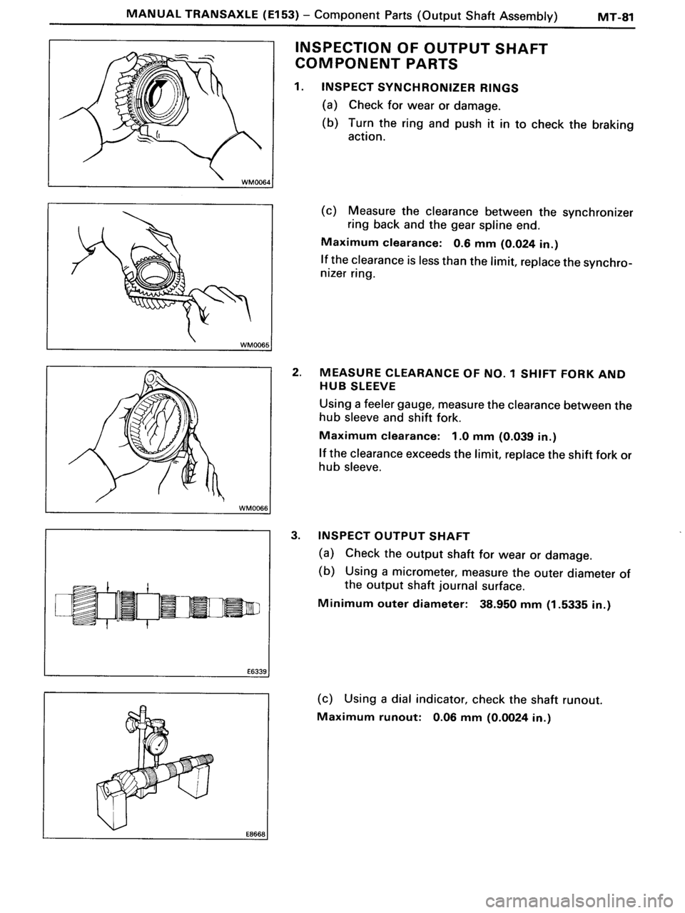 TOYOTA MR-2 1991  Factory Repair Manual 