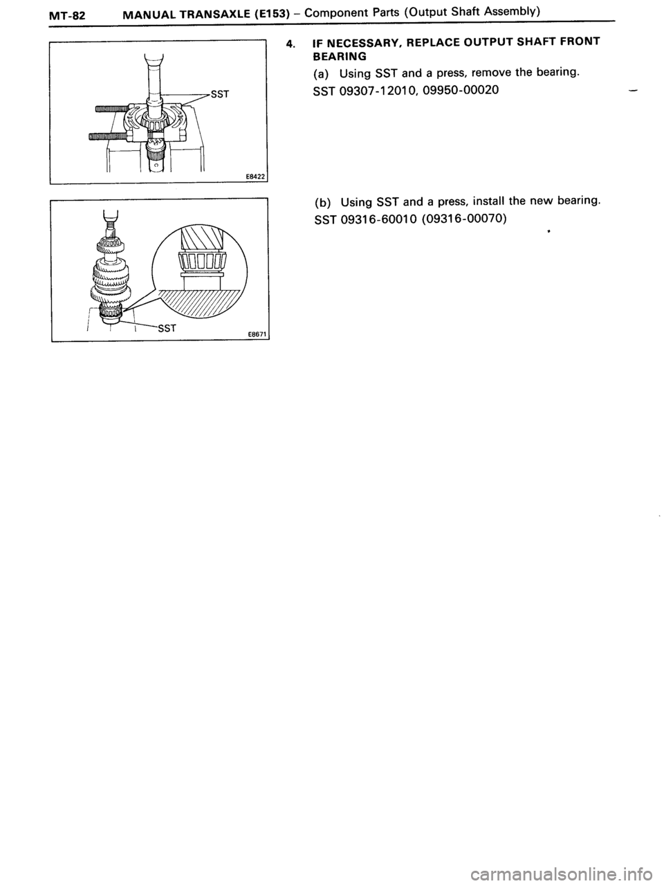 TOYOTA MR-2 1991  Factory Repair Manual 