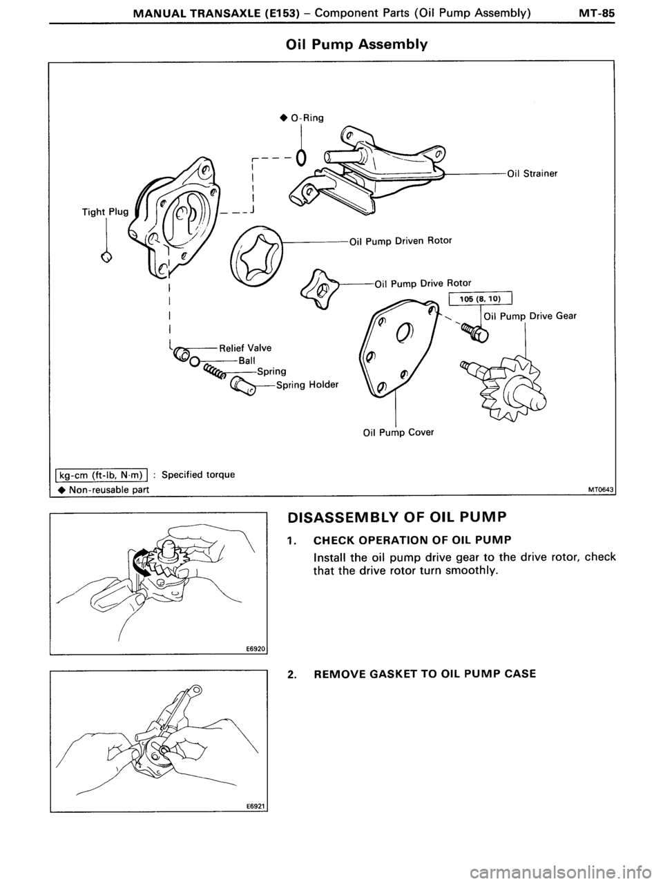 TOYOTA MR-2 1991  Factory Repair Manual 