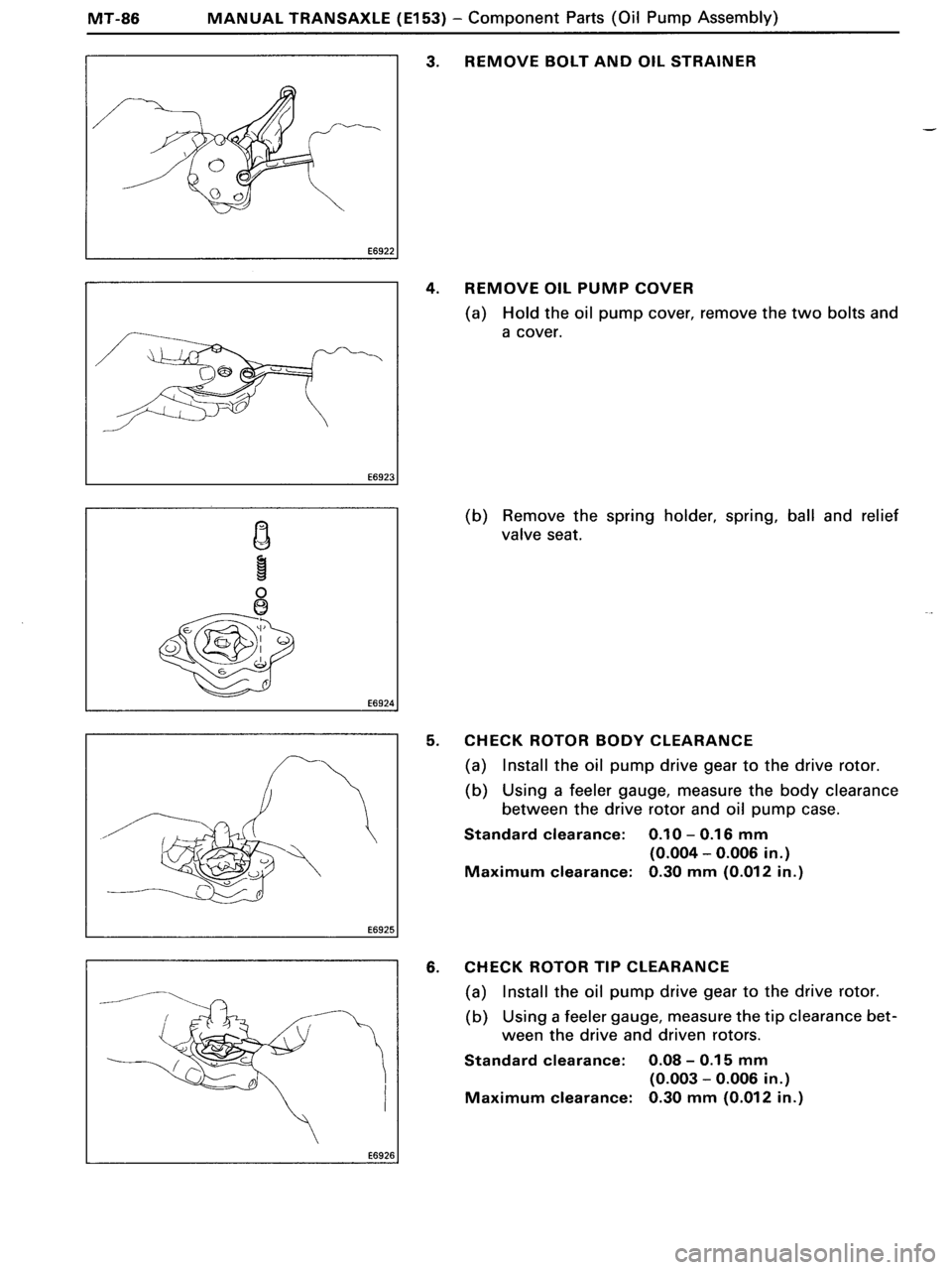 TOYOTA MR-2 1991  Factory Repair Manual 