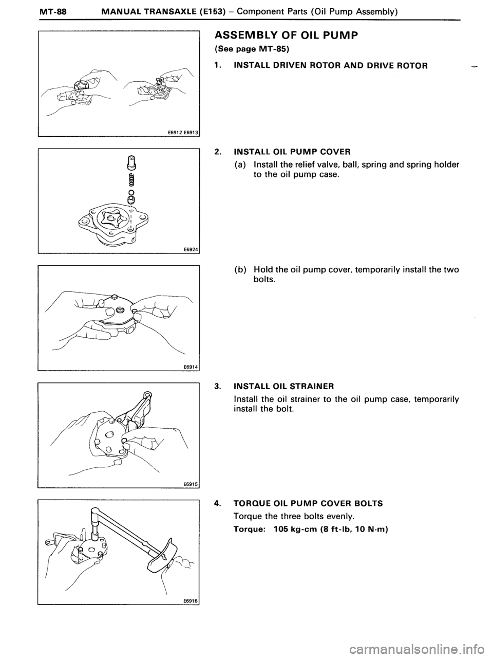 TOYOTA MR-2 1991  Factory Repair Manual 