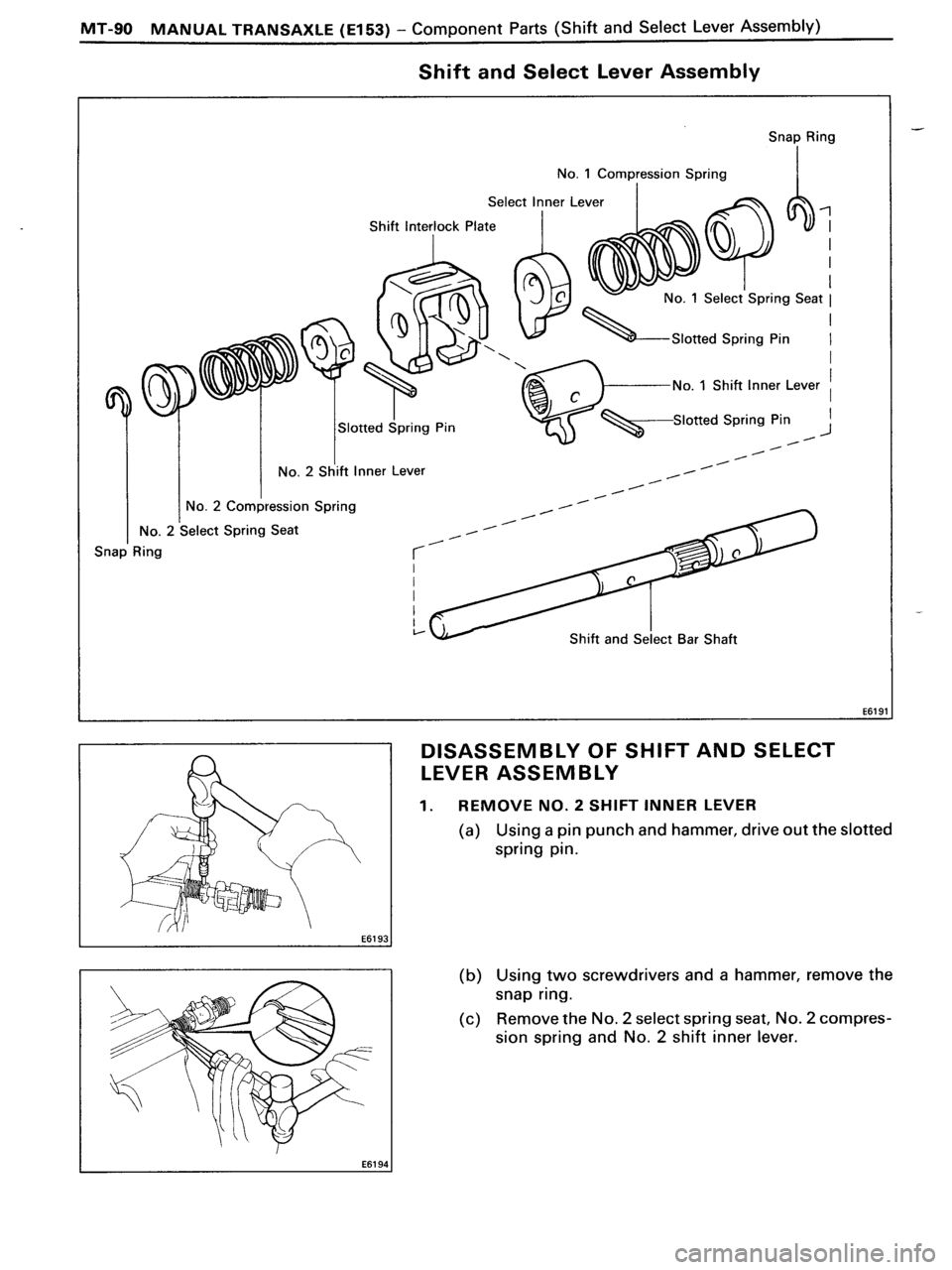 TOYOTA MR-2 1991  Factory Repair Manual 