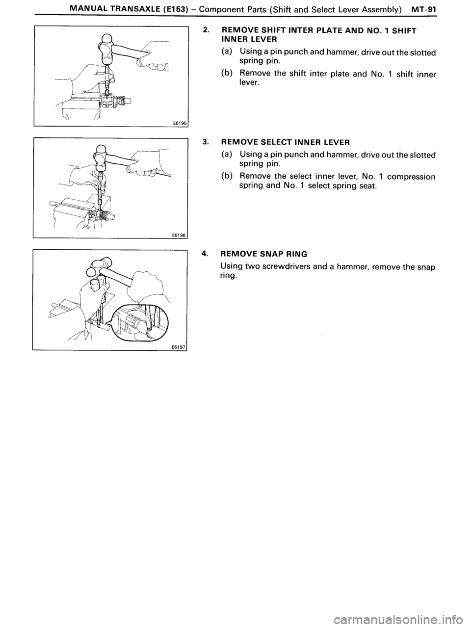 TOYOTA MR-2 1991  Factory Repair Manual 
