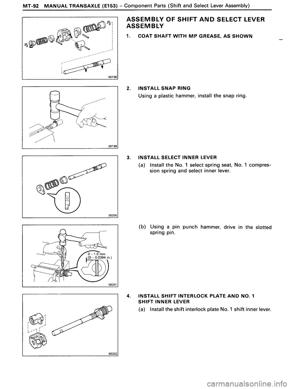 TOYOTA MR-2 1991  Factory Repair Manual 