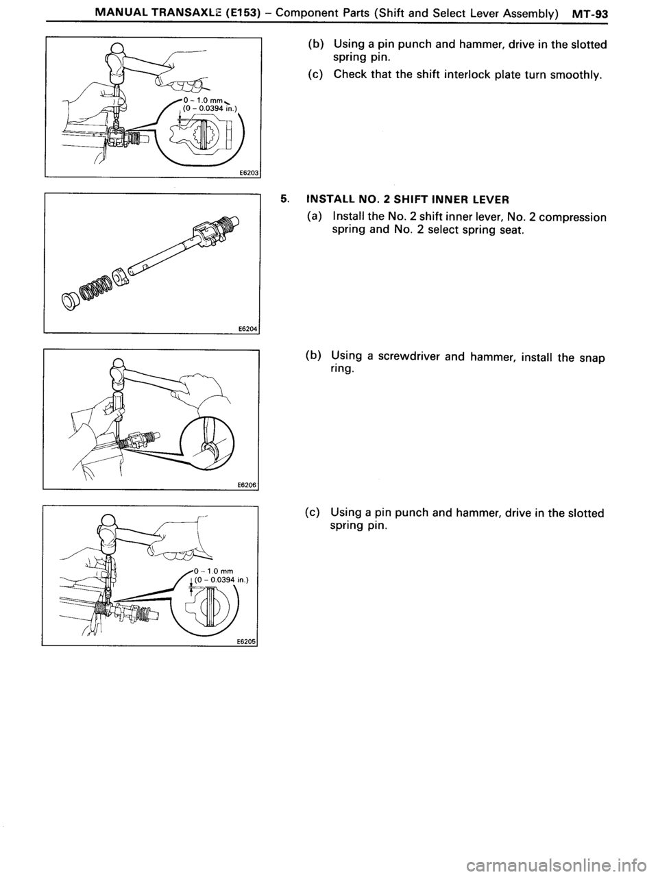 TOYOTA MR-2 1991  Factory Repair Manual 