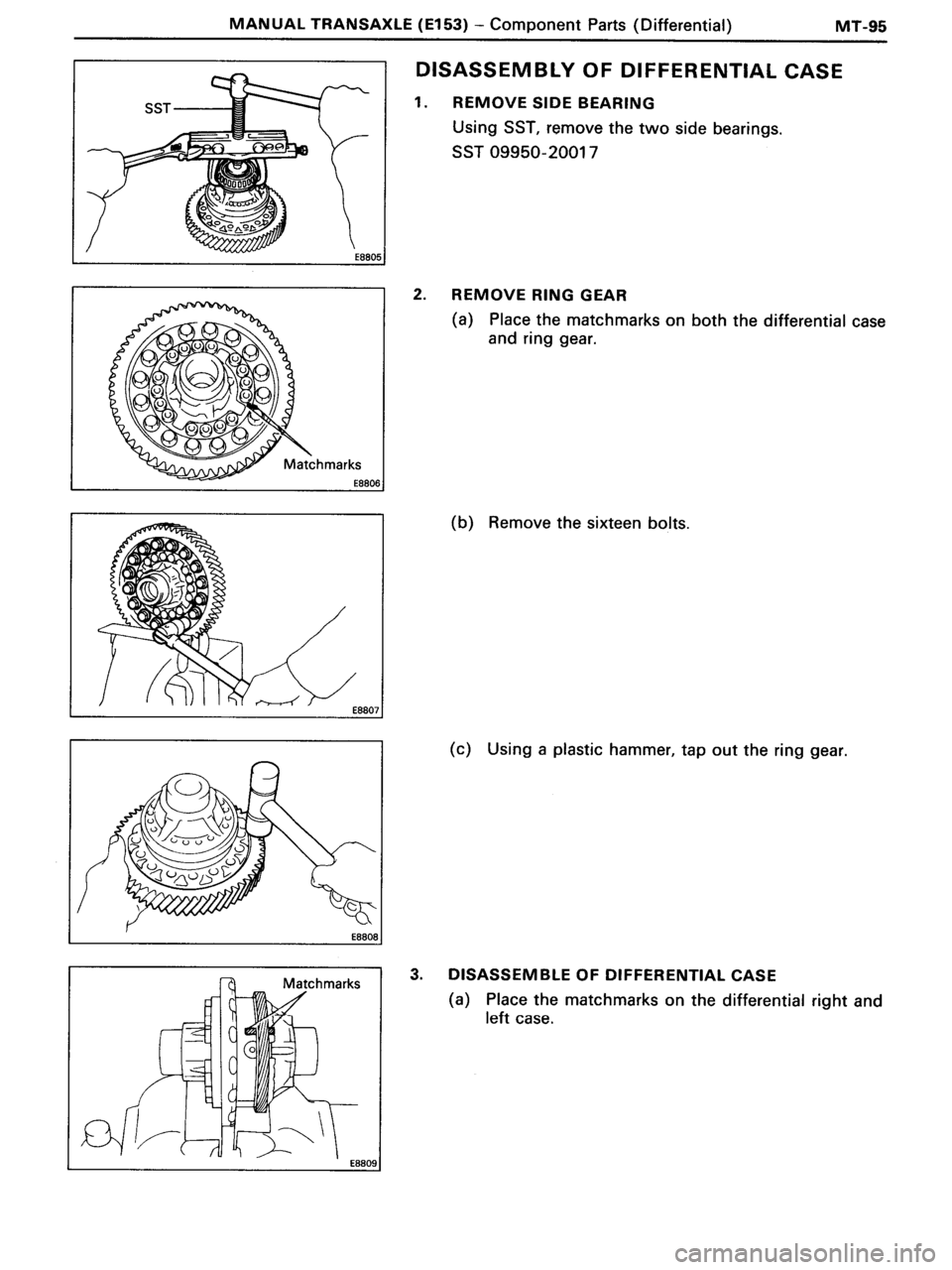 TOYOTA MR-2 1991  Factory Repair Manual 