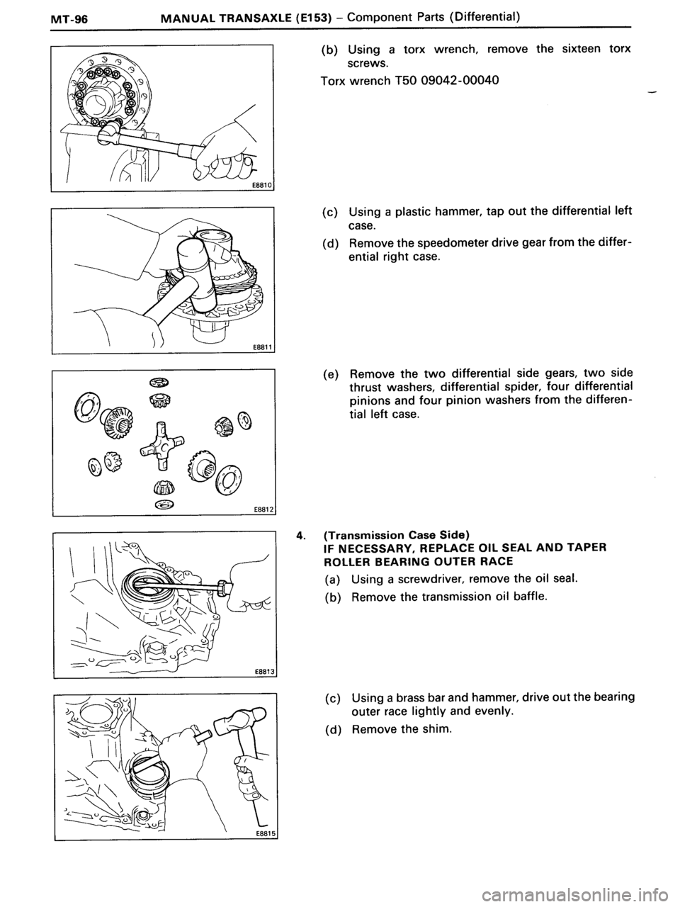 TOYOTA MR-2 1991  Factory Repair Manual 