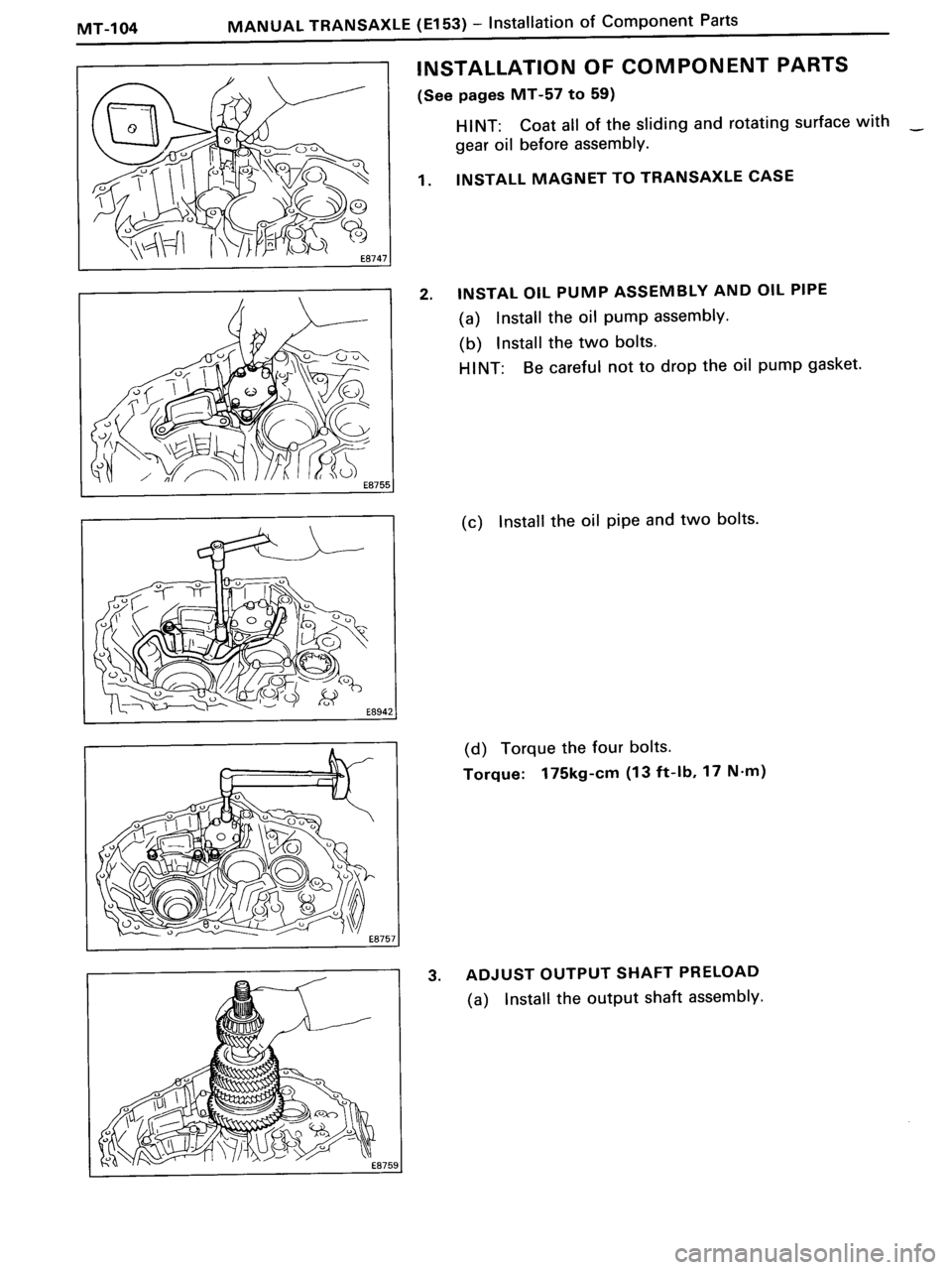 TOYOTA MR-2 1991  Factory Repair Manual 