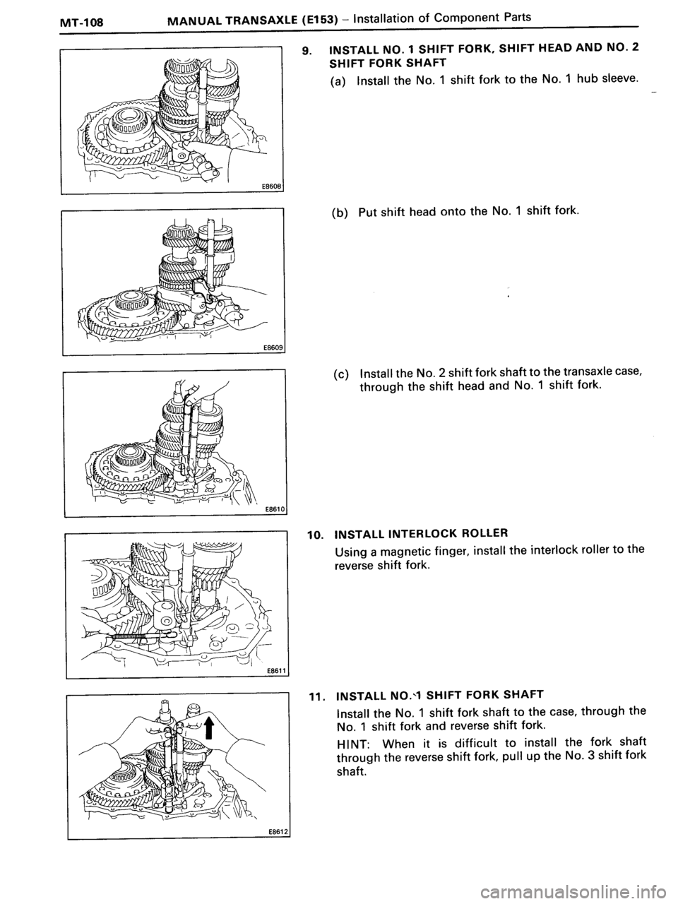 TOYOTA MR-2 1991  Factory Repair Manual 