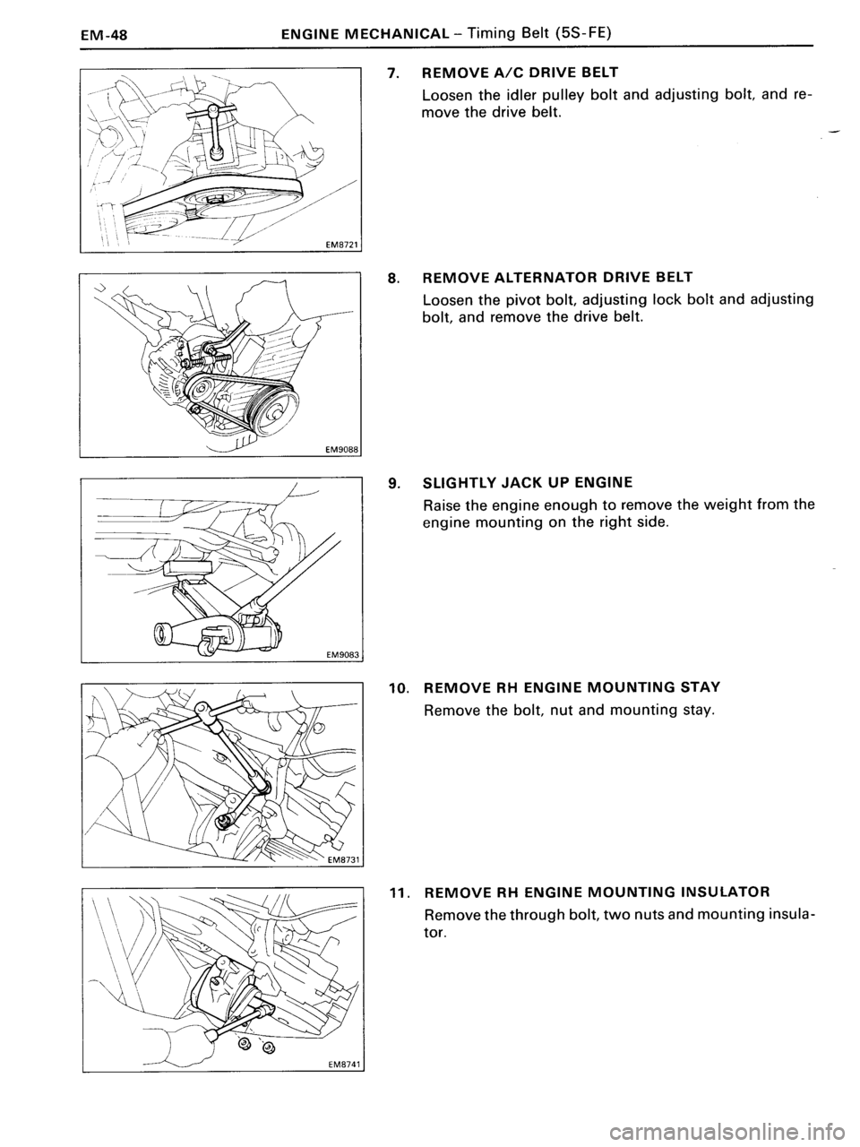 TOYOTA MR-2 1991  Factory Repair Manual 