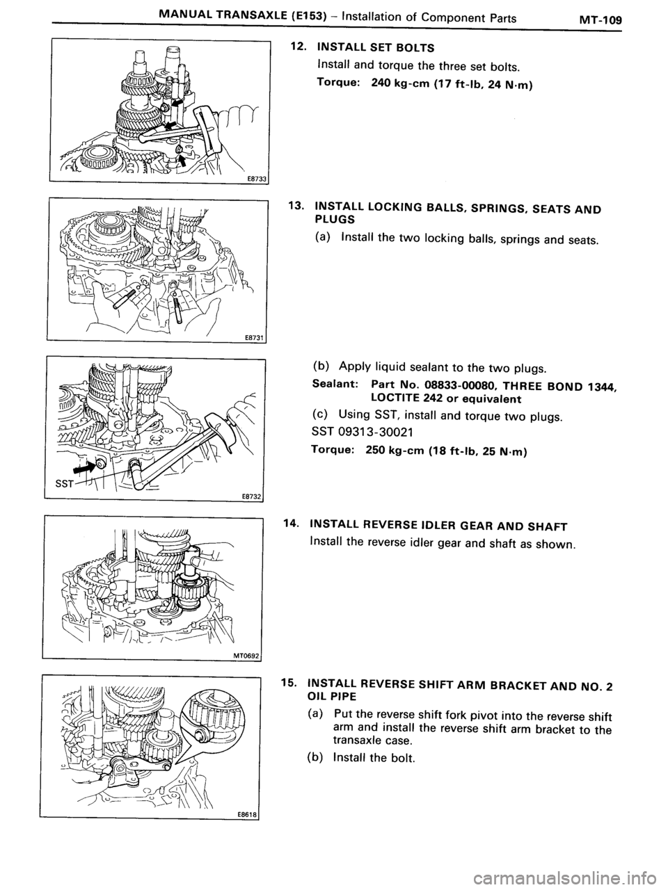 TOYOTA MR-2 1991  Factory Repair Manual 