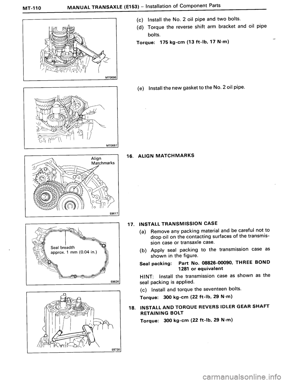 TOYOTA MR-2 1991  Factory Repair Manual 