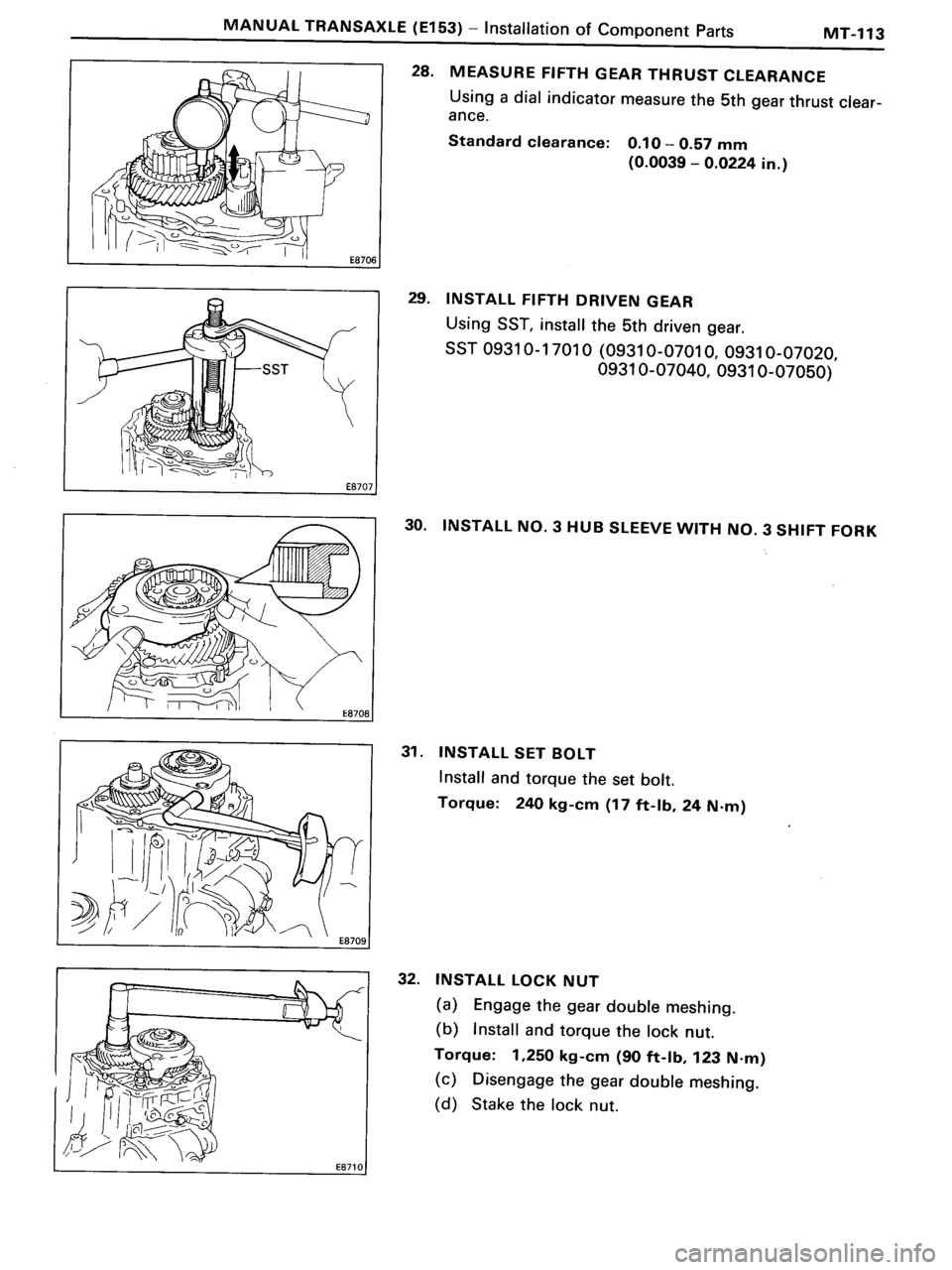 TOYOTA MR-2 1991  Factory Repair Manual 