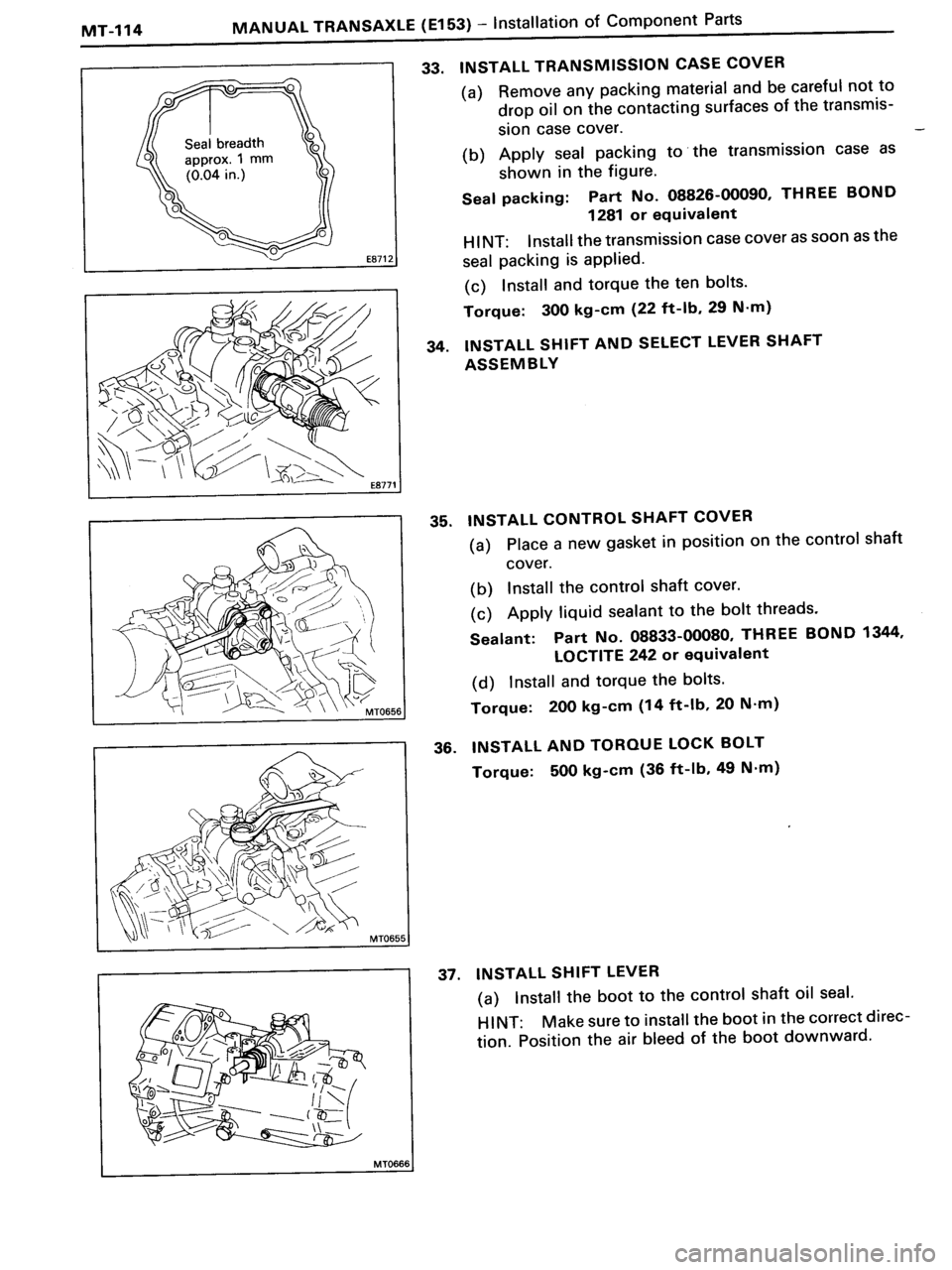 TOYOTA MR-2 1991  Factory Repair Manual 