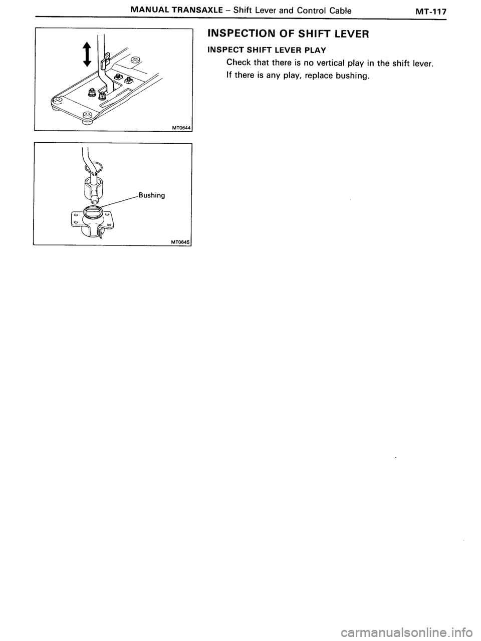 TOYOTA MR-2 1991  Factory Repair Manual 