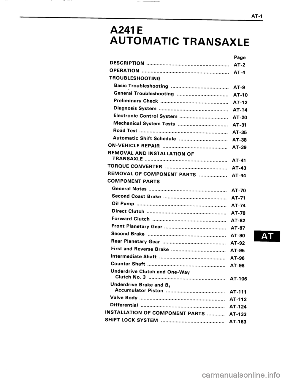 TOYOTA MR-2 1991  Factory Repair Manual 