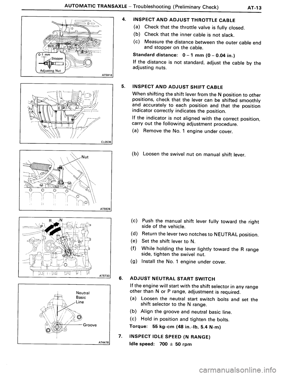 TOYOTA MR-2 1991  Factory Repair Manual 