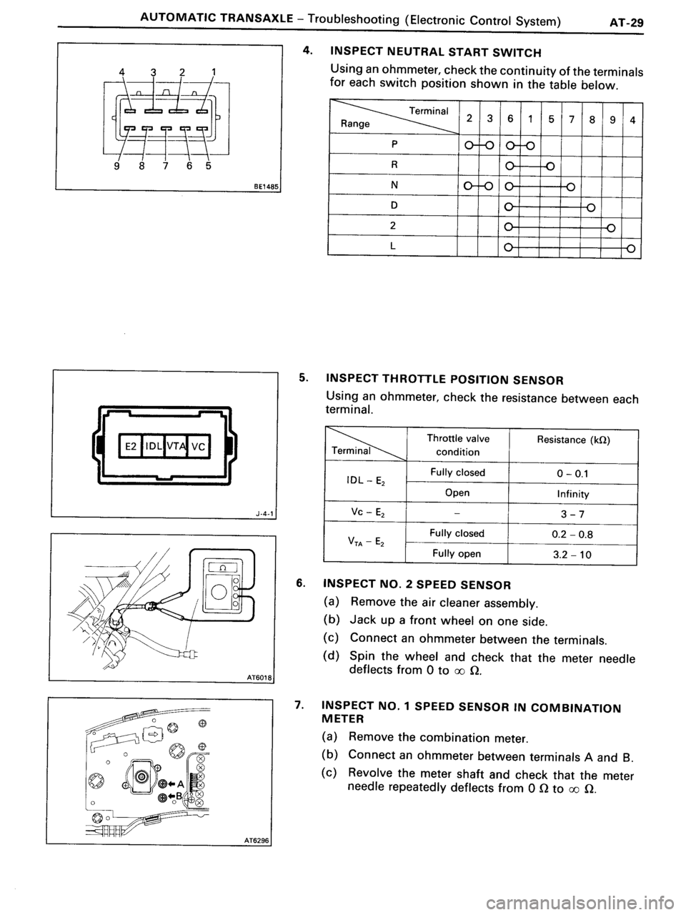 TOYOTA MR-2 1991  Factory Repair Manual 